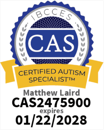 Certified Autism Specialist badge – International Board of Credentialing and Continuing Education Standards (IBCCES)