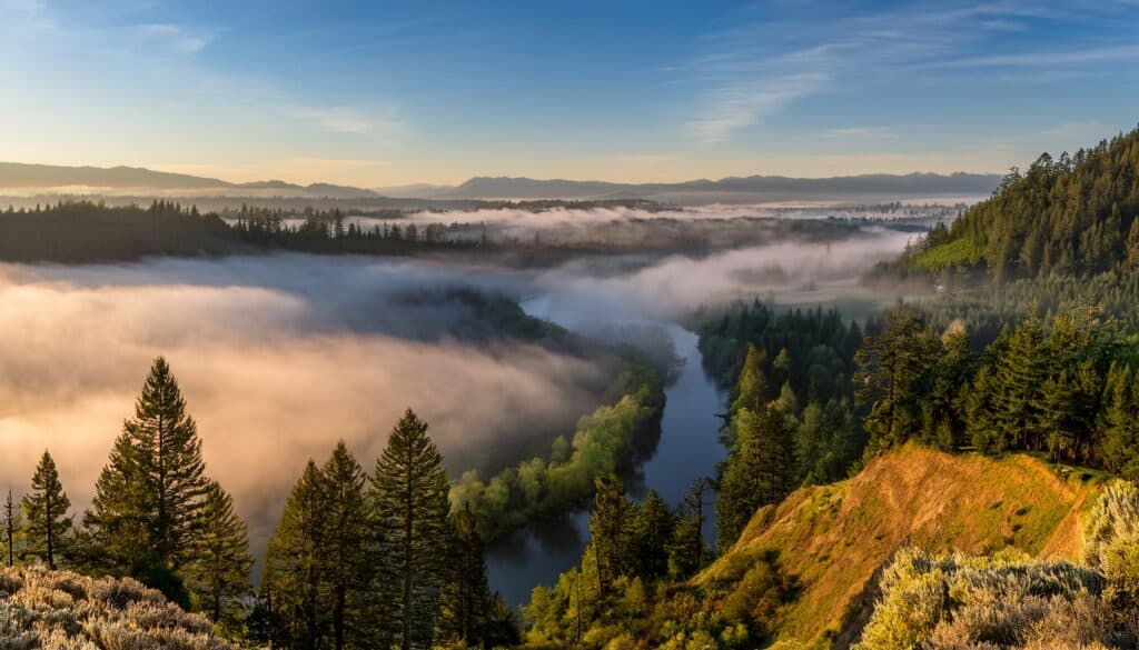 Oregon river landscape